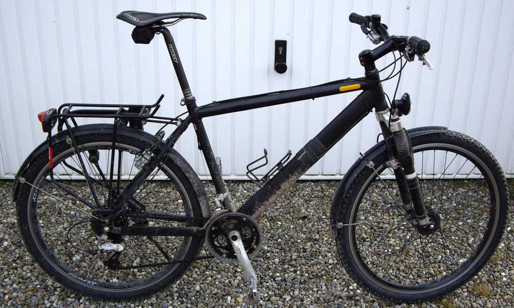Singlespeed mit schutzblech und licht